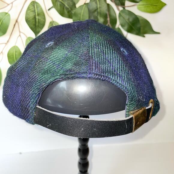 Shandon Ireland 100% Wool Cap Suede Brim Tartan Plaid Adjustable Classic OS - Picture 4 of 8